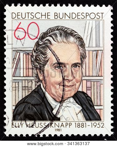 Germany - Circa 1981: A Stamp Printed In Germany Issued For The 100th Anniversary Of The Birth Of El