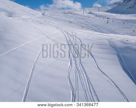 Slopes Of Parnassos Mountain In A Sunny Day