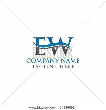 Initial Ew Letter Linked Logo Business Vector Template. Water Wave Ew Logo Design