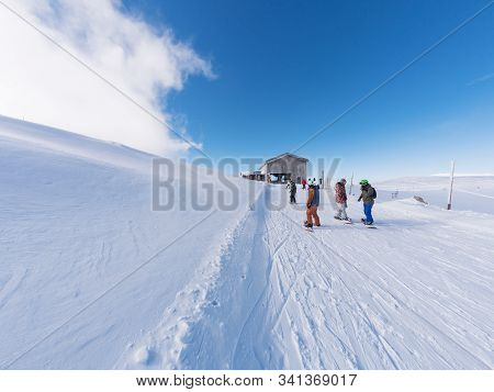 Slopes Of Parnassos Mountain In A Sunny Day