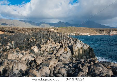 Adeje El Puertito. Tenerife. Spain. The Bay In The South Of Tenerife