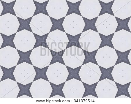 Abstract Background With Geometric Seamless Ornament. Star Motif Modern Pattern. Stylish Repeating T