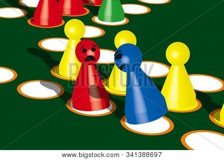 Ludo Board Game Person Male Stones Figure Play