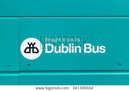 Dublin, Ireland - November 6, 2019: Dublin Bus Sign On Airlink Express Bus.