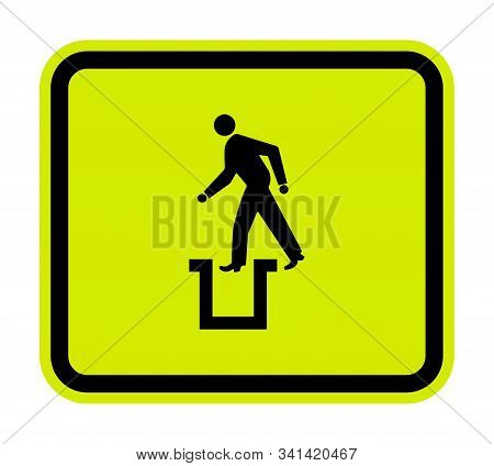 Beware Bottomless Pit Symbol Sign Isolate On White Background,vector Illustration Eps.10