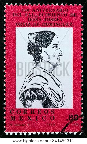 Mexico - Circa 1979: A Stamp Printed In Mexico Issued For The 150th Anniversary Of The Death Of Jose