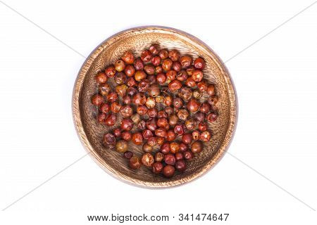 Handful Of Red Spicy Tiny Round Chile Tepin Peppers