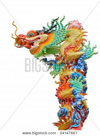 Statua di drago colorato