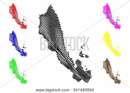 Northern Red Sea Region (horn Of Africa, State Of Eritrea, Regions Of Eritrea) Map Vector Illustrati