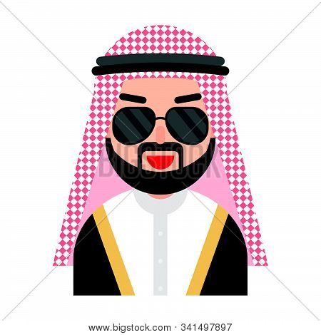 Muslim Avatar Vector Illustration, Muslim People Flat Icon