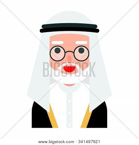 Muslim Avatar Vector Illustration, Muslim People Flat Icon