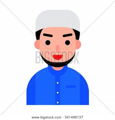 Muslim Avatar Vector Illustration, Muslim People Flat Icon