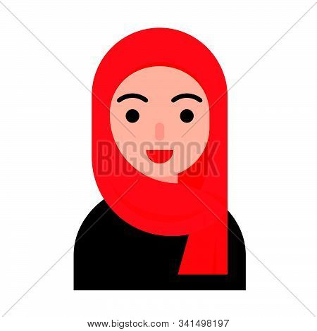 Muslim Avatar Vector Illustration, Muslim People Flat Icon