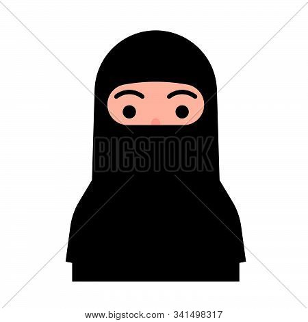 Muslim Avatar Vector Illustration, Muslim People Flat Icon