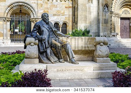 Budapest, Hungary - November 15, 2019: Statue Of The Hungarian Politician Ignac Daranyi Sitting In A