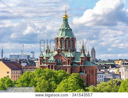Uspenski Cathedral (uspenskin Katedraali) In Helsinki, Finland