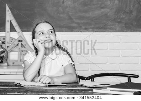 Happy Dreamer. Back To School. Future Success Is Studying. Digital Age With Modern Technology. Small