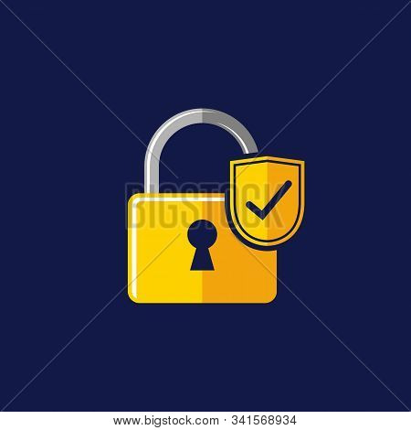 Isolated Padlock Icon Against A White Background From The Insurance Collection. Trendy Padlock Icons