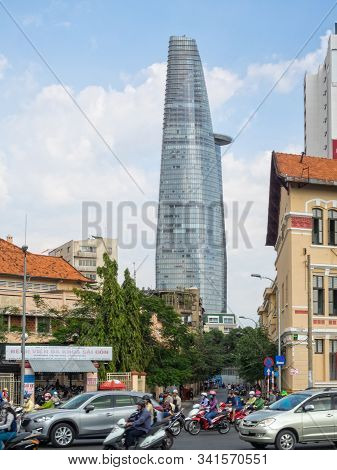 Ho Chi Minh City, Vietnam - January 30, 2016: Bitexco Financial Tower Is The Tallest Building In The