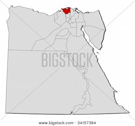 Carte de l'Égypte, Kafr El-Cheikh a souligné