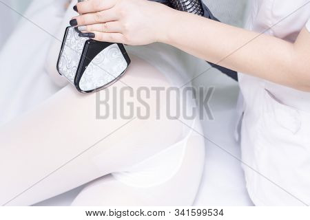 Lpg Girl Body Massage In Spa. The Girl Is Given A Hardware Massage, She Is Wearing A Special Jumpsui