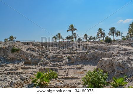 Sacred Temple Area At Tel Megiddo National Park, World Heritage Site At Jezreel Valley, Israel