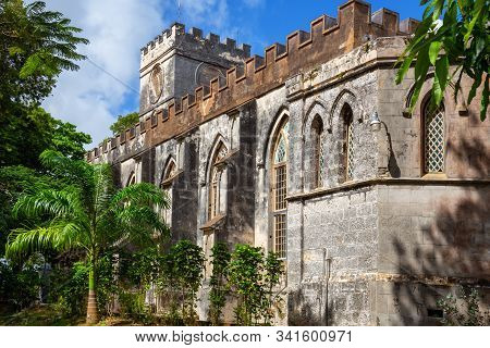 Glebe Land, Saint John, Barbados - December 18, 2019: Beautiful View Of St. John Parish Church Durin
