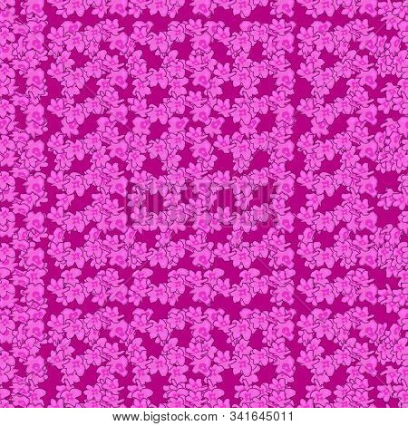 Floral Seamless Pattern In A Small Flower.  Motifs Scattered Random. Seamless Texture. Small Pink Di