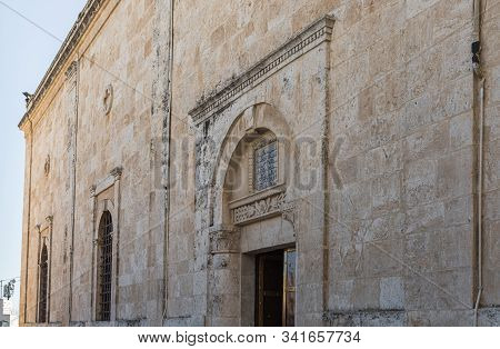 Jerusalem, Israel, December 28, 2018 : Main Entrance To The St. Nicholas Church In Bay Jala - A Subu