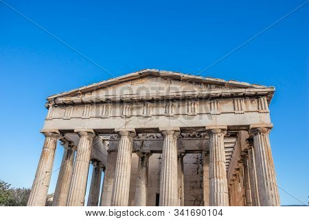 The Temple Of Hephaestus Or Hephaisteion Or Earlier As The Theseion A Well-preserved Greek Temple. I