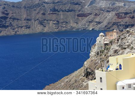 Beautiful View Of The Mountains,  Houses  And The Bay