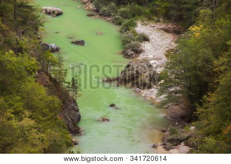 Tara River Canyon, Mountains And Forests Around In The Durmitor Nature Park, Montenegro