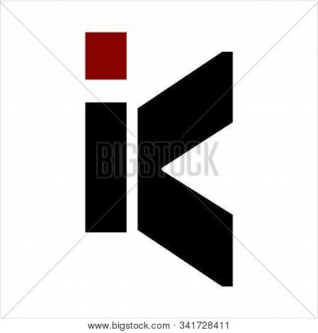 K, Ik, Ki Initials Geometric Letter Company Logo
