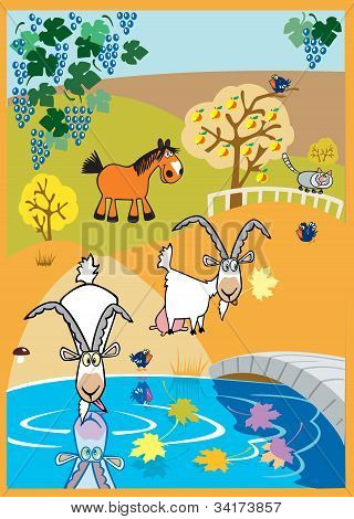 Landskab med Goats.eps