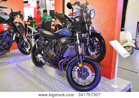 Pasig, Ph - Sept. 29: Yamaha Motorcycle At Philippine Moto Heritage Weekend On September 29, 2019 In