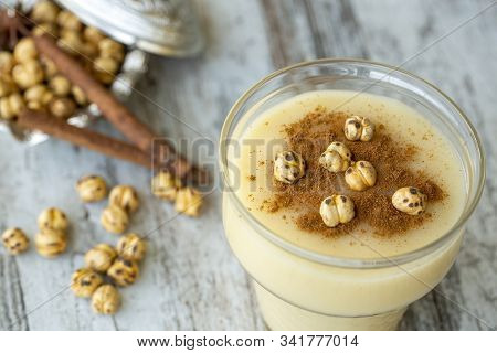 Boza Or Bosa, Traditional Turkish Drink With Roasted Chickpea Boza Or Bosa, Traditional Turkish Drin