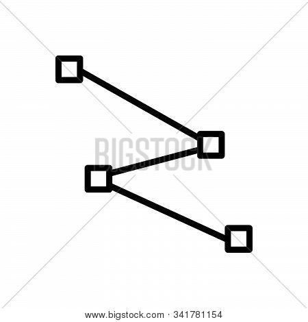 Black Line Icon For Path Way Walkway Street Road Alley Lane Anchor-point