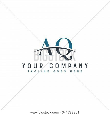 Initial Letter Aq, Overlapping Movement Swoosh Horizon Logo Company Design Inspiration In Blue And G