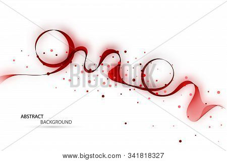 Red Wave Background, Vector Illustration Element Design