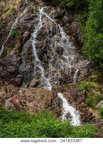 Waterfall At The Train Station Of Agawa Canyon, On, Canada