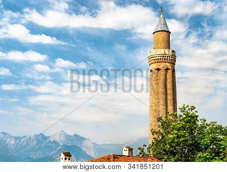 Minaret Of Alaaddin Mosque In Antalya, Turkey