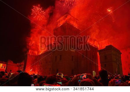 Fireworks For New Year's Eve In Ferrara
