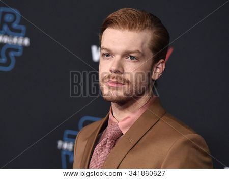 LOS ANGELES - DEC 16:  Cameron Monaghan arrives for the ÃStar Wars: The Rise of SkywalkerÃ Premiere on December 16, 2019 in Hollywood, CA                