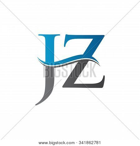 Jz Letter Type Logo Design Vector Template. Abstract Letter Jz Logo Design