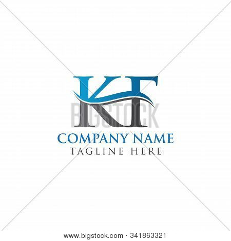 Initial Kf Letter Logo Design Vector Template. Abstract Letter Kf Logo Design