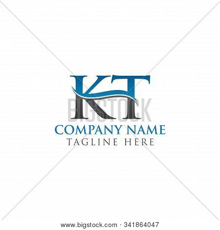 Initial Kt Letter Logo Design Vector Template. Abstract Letter Kt Logo Design
