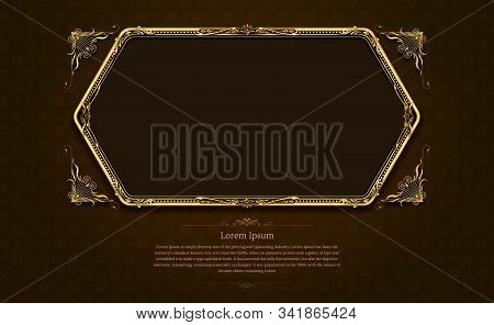Gold Frame Circle Border Picture And Pattern Gold Thai Art Thai Art Vector Illustration