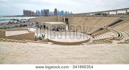 Doha, Qatar - Nov 20. 2019. Katara Amphitheatre In Katara Village
