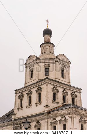 Old Savior St. Andronicus Monastery, Moscow. Old Church In Russia.