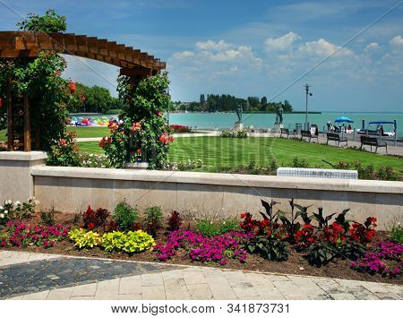 Balaton Lake summer landscape in Hungary, Europe
